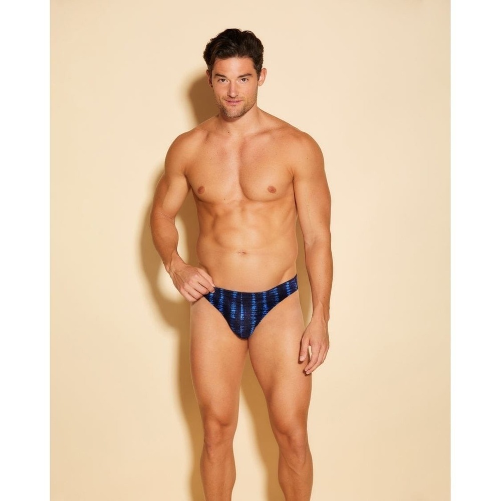 Cosabella Men's Lace G-String Thong LOLA Blue Black Stretch Sexy NWT Size L